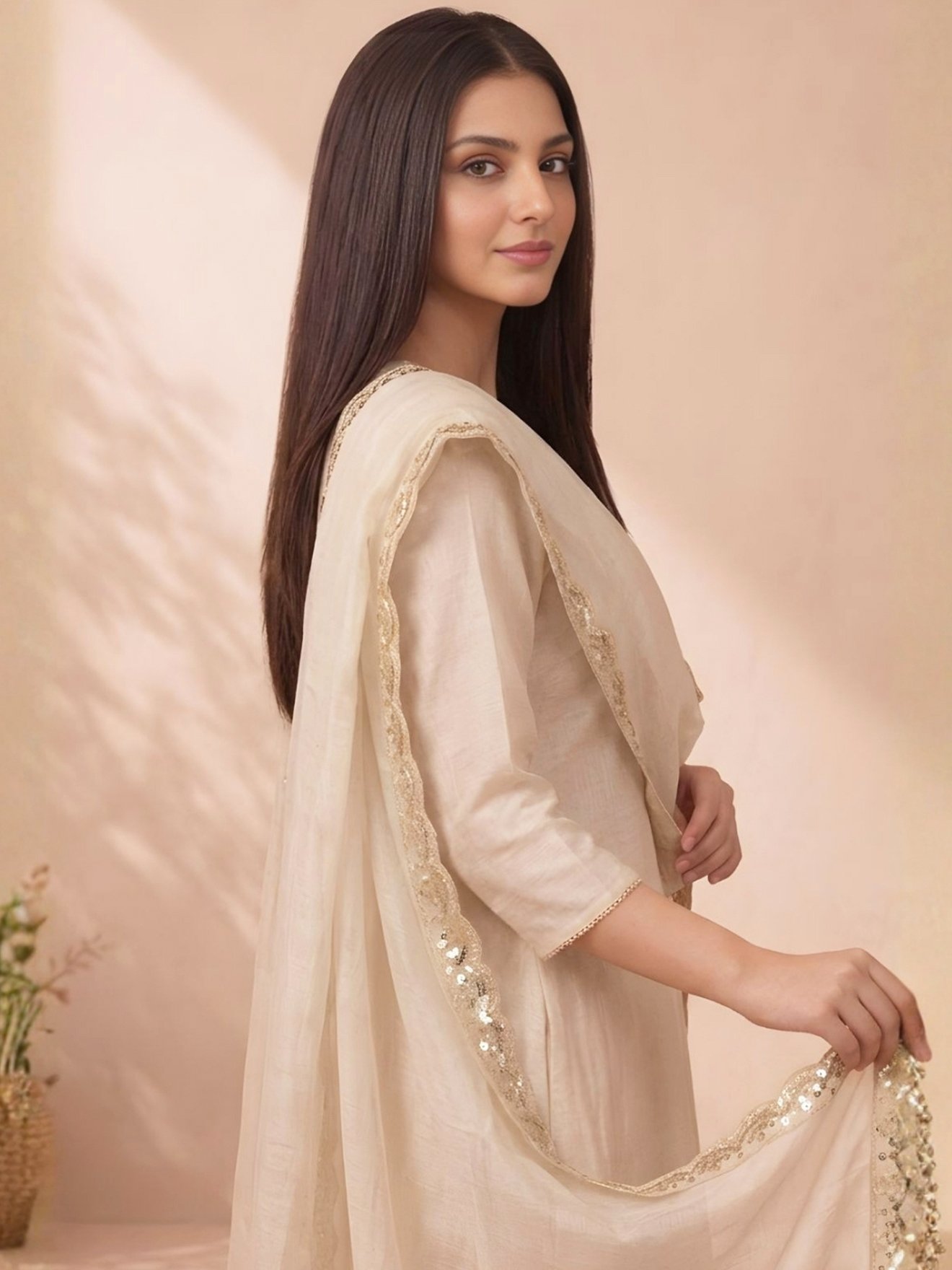 Chandi Lahar Tussar Dupatta