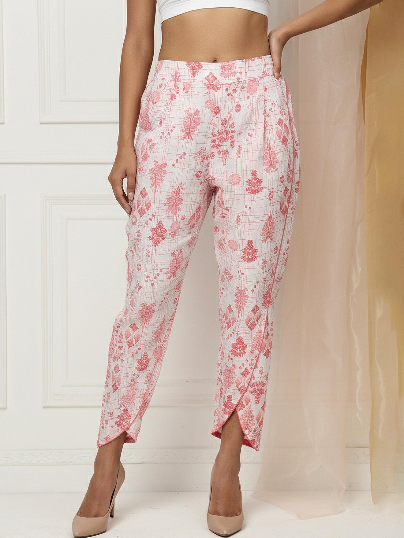 Coral Crush Tulip Pant