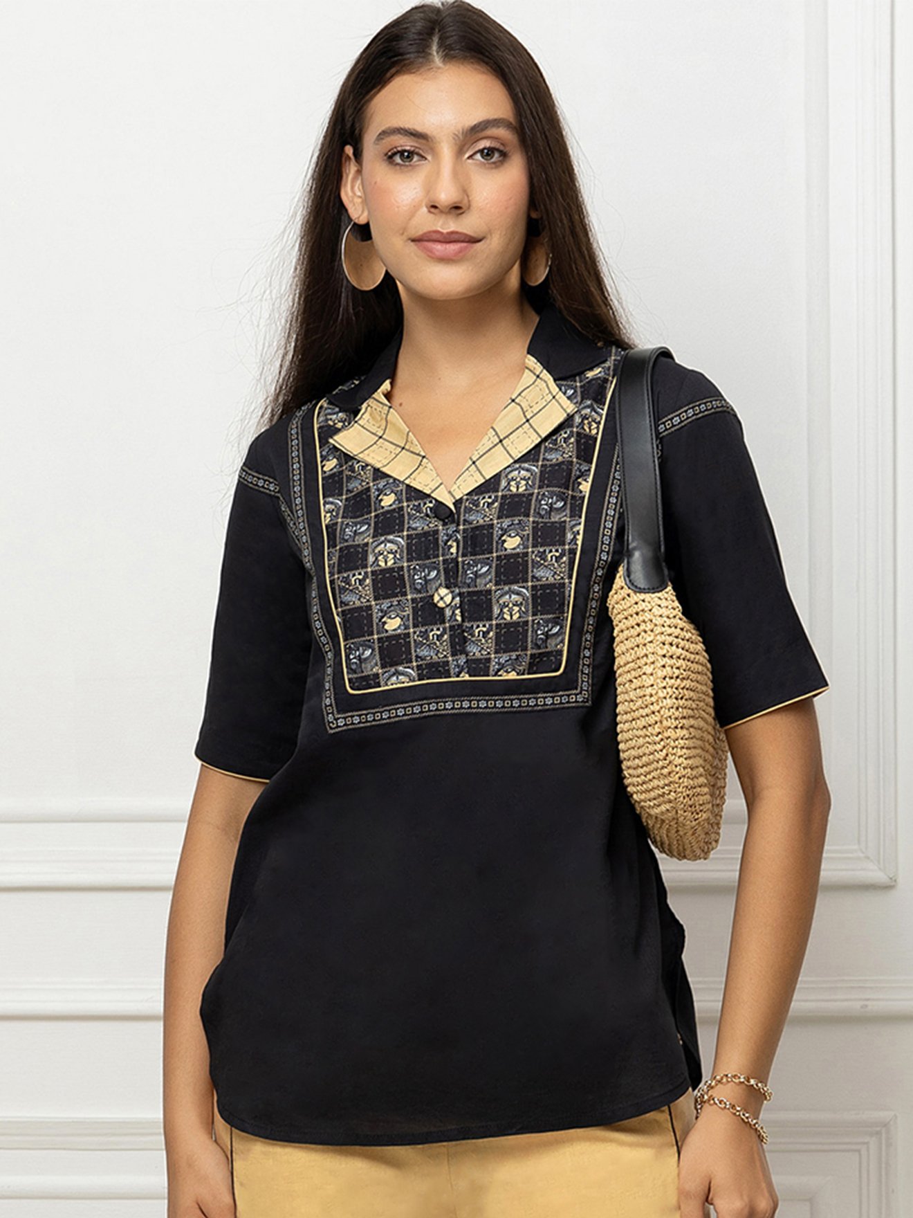 Nishaa Heritage Black Kurti
