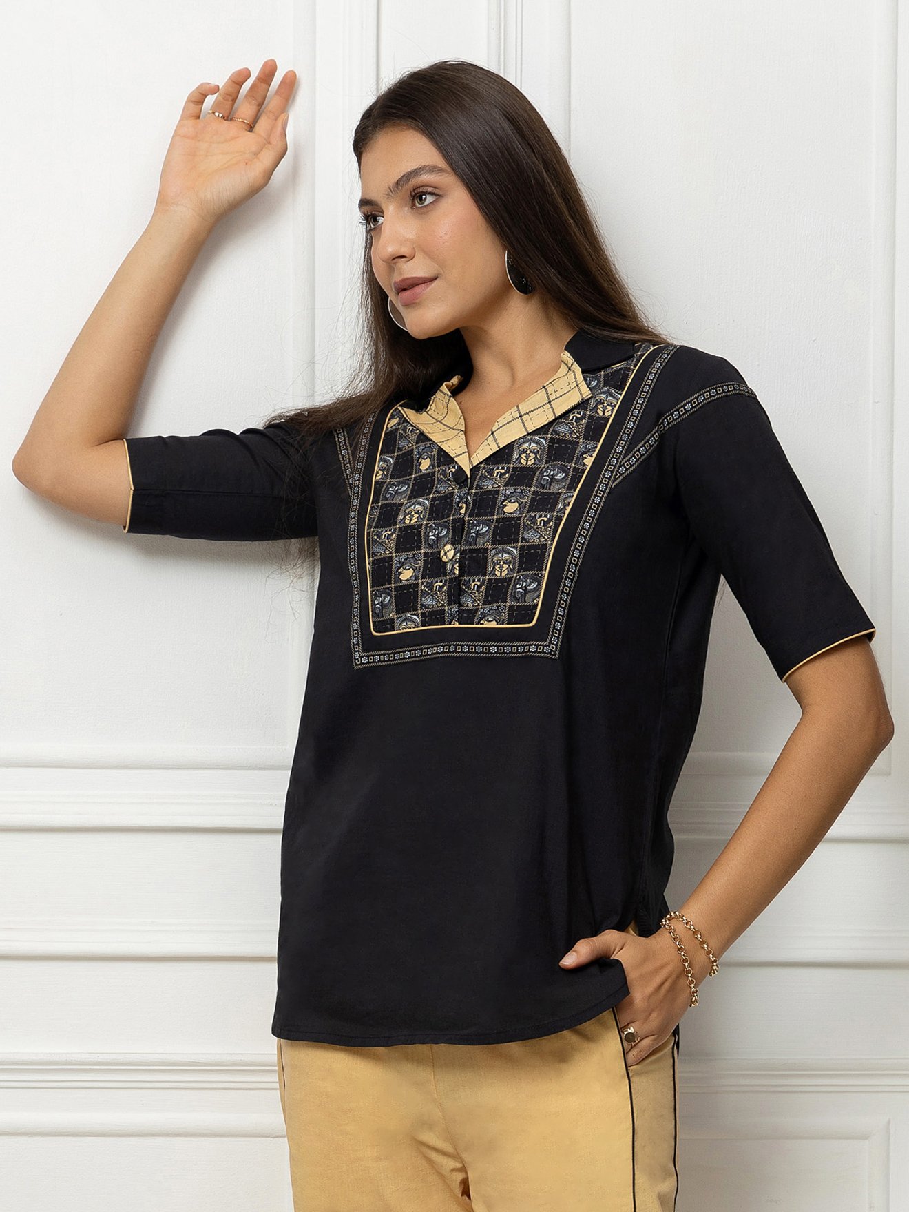 Nishaa Heritage Black Kurti