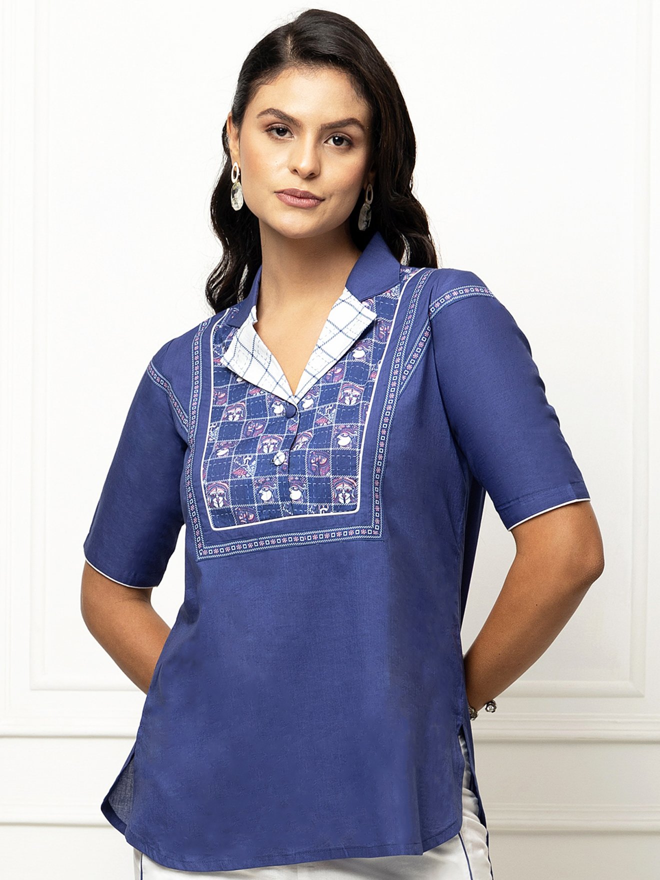Azure Heritage Indigo Kurti
