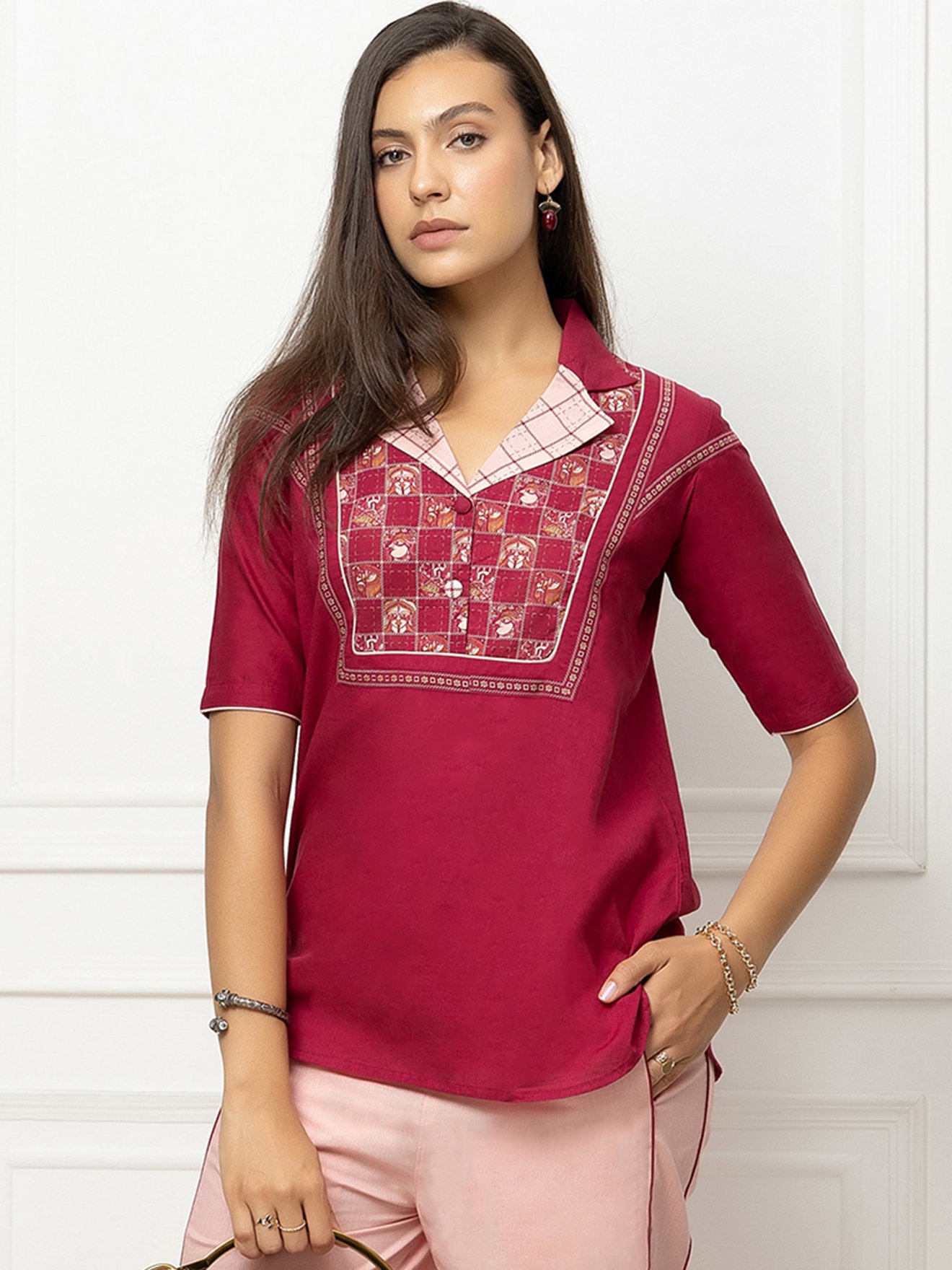 Crimson Heritage Red Kurti