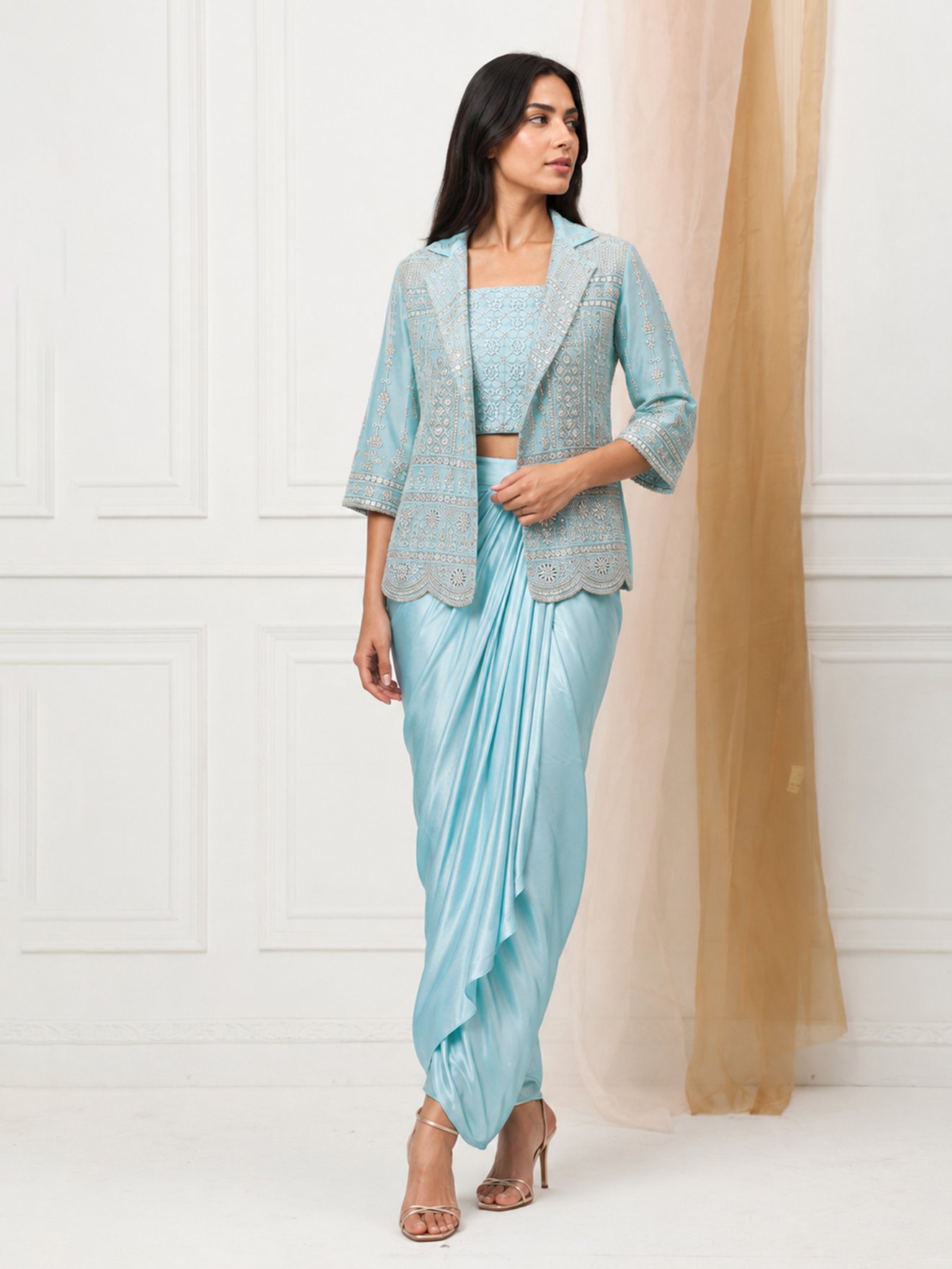 Ice-blue Reya Co-ord Set