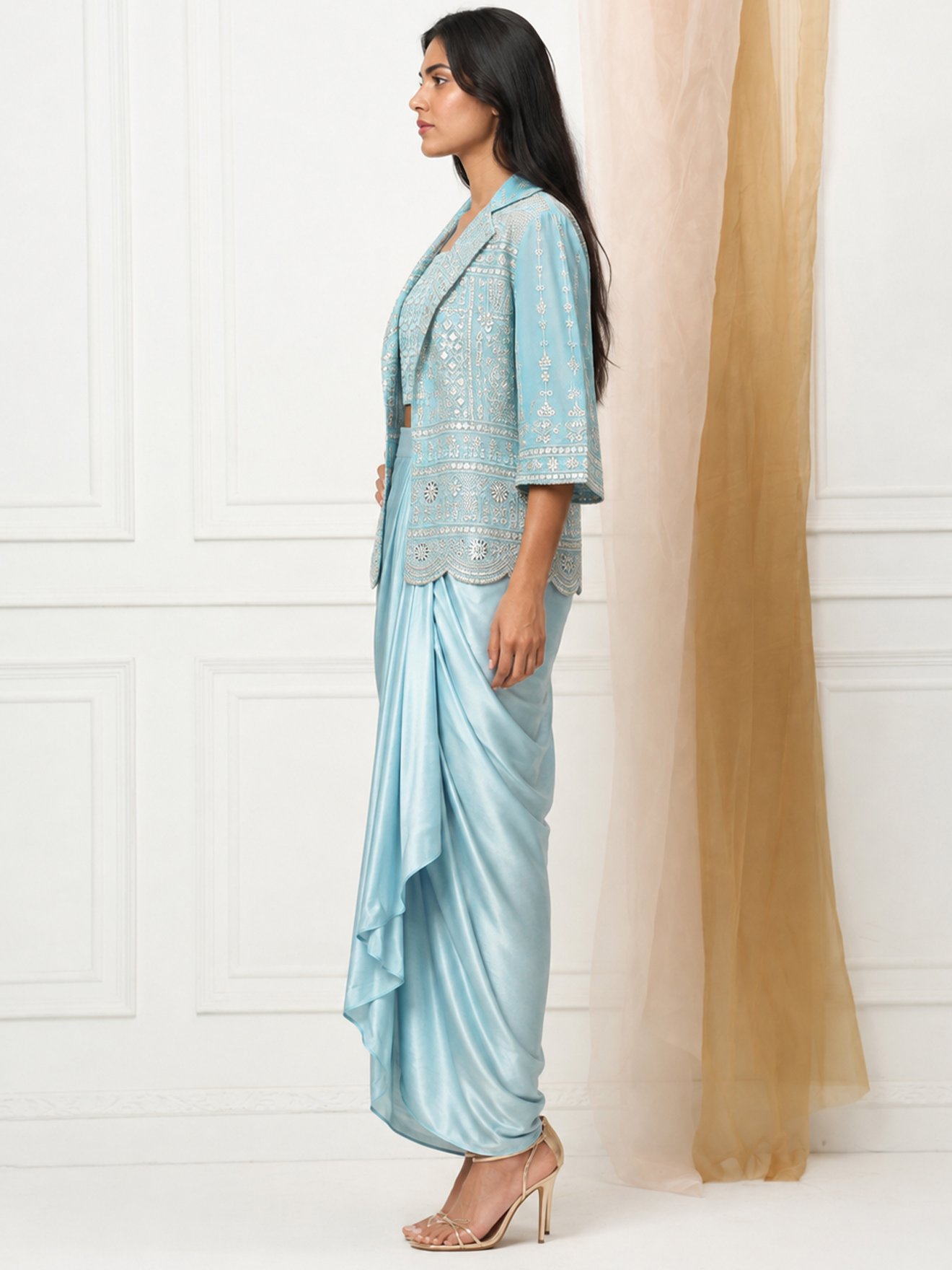 Ice-blue Reya Co-ord Set